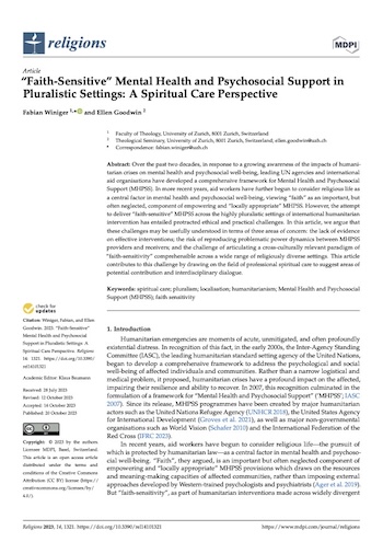 “Faith-Sensitive” Mental Health and Psychosocial Support in Pluralistic Settings: A Spiritual Care Perspective