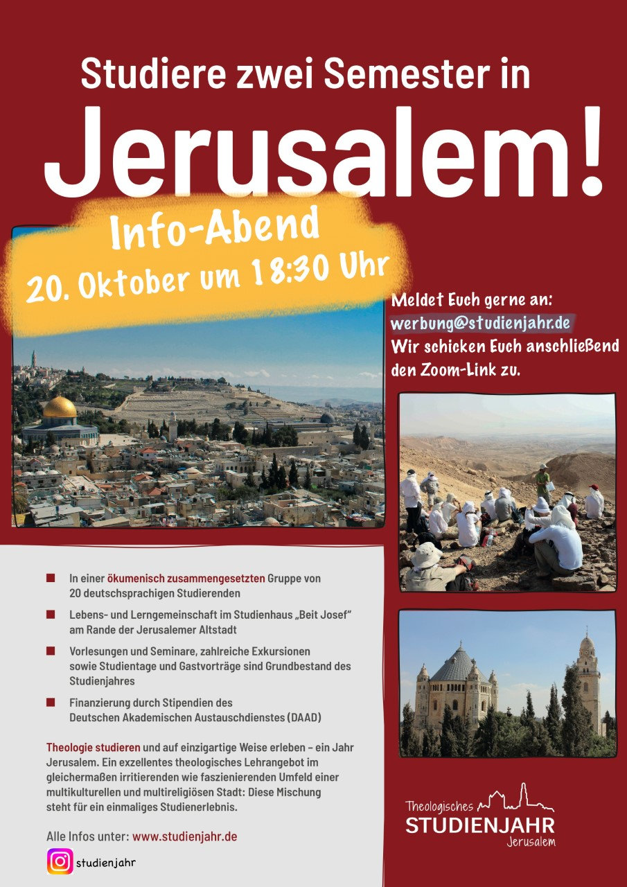 Info-Abend Studienjahr Jerusalem