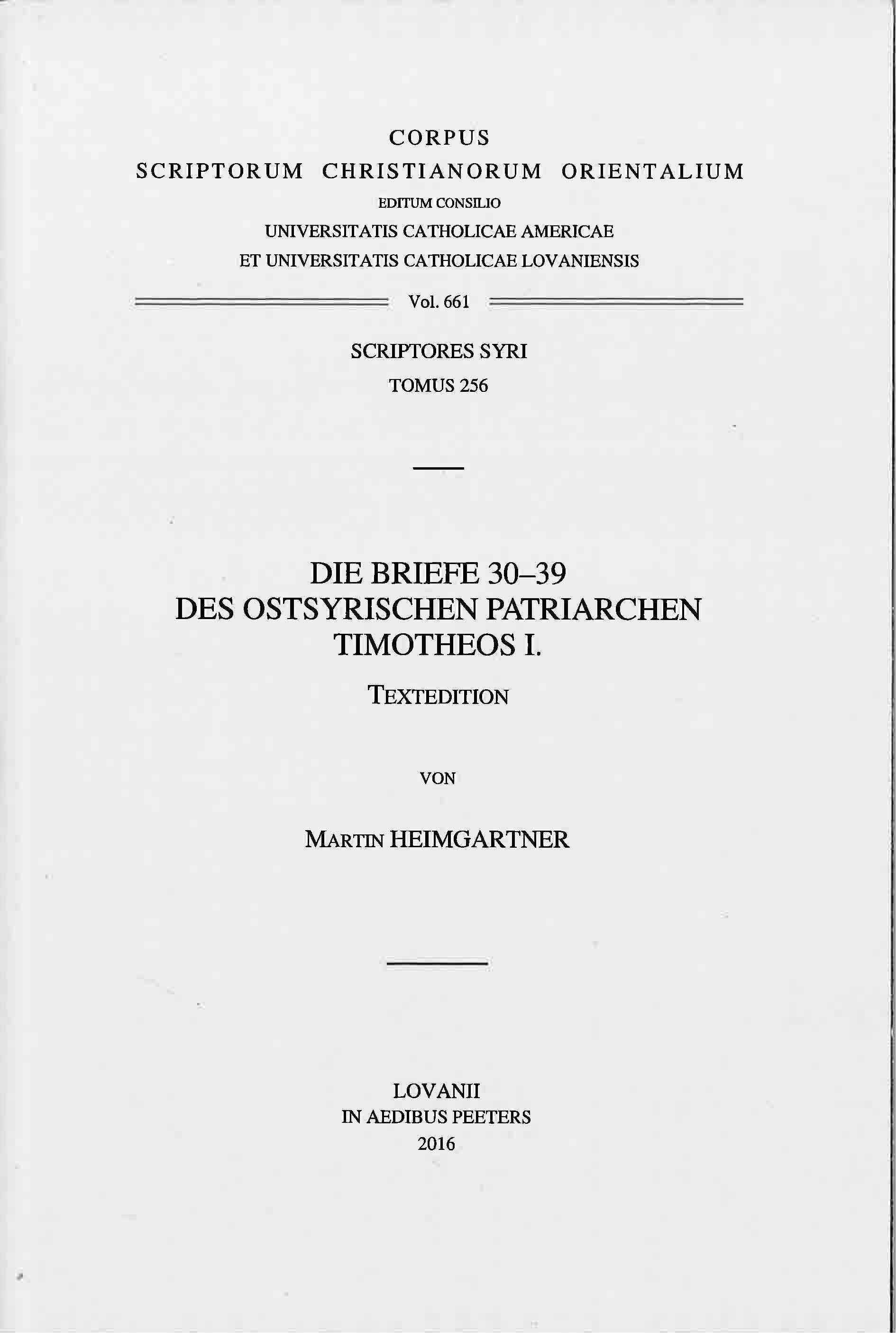 Buchcover Timotheos I., ostsyrischer Patriarch : Disputation mit dem Kalifen Al-Mahdī